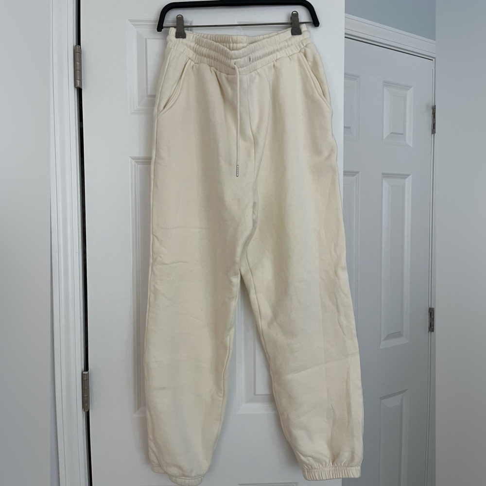 White sweatpants from Forever21